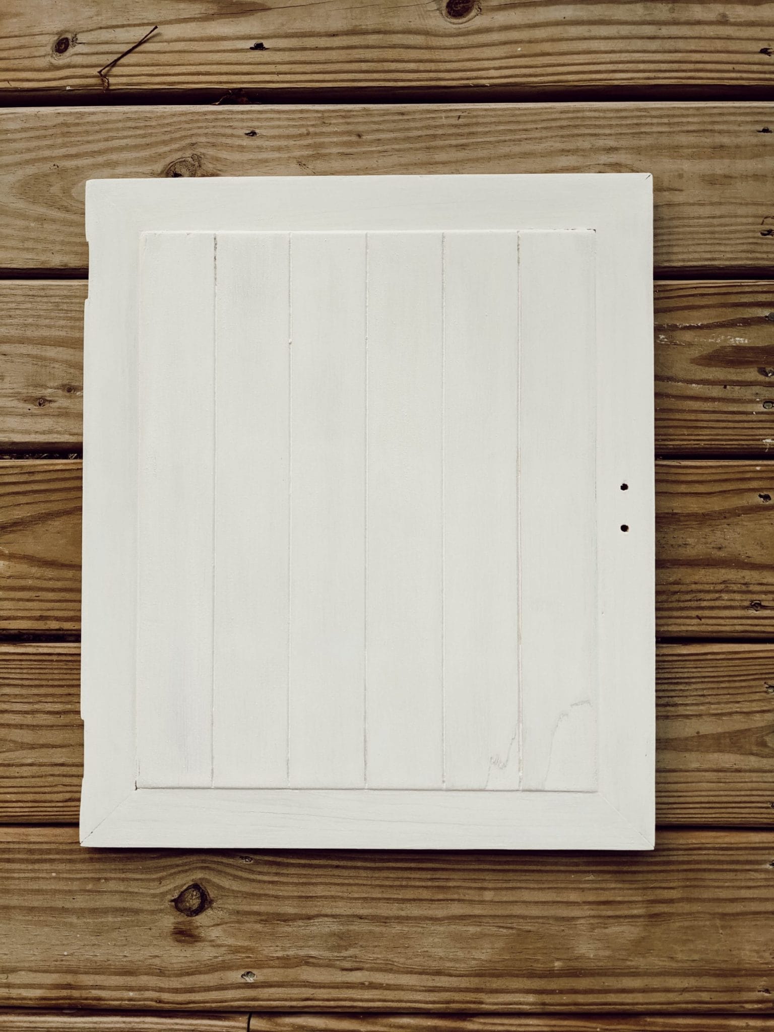 cabinet door painted with miss mustard seed milk paint in ironstone