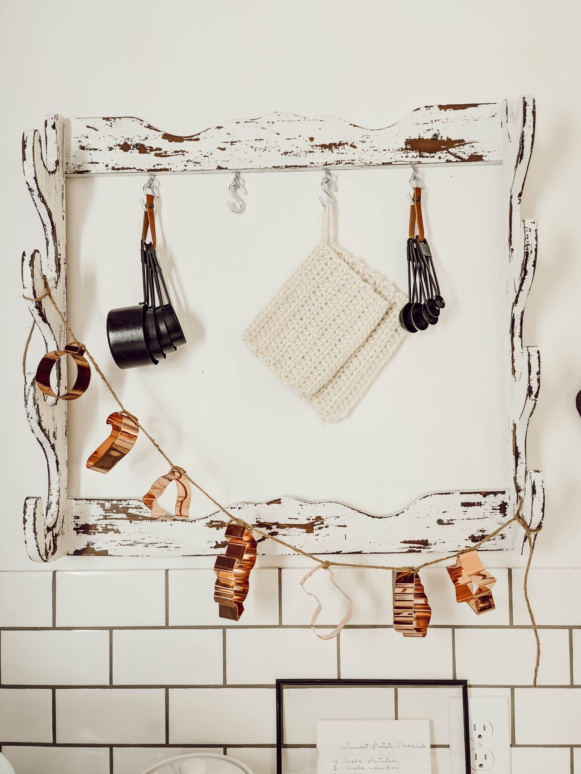 DIY kitchen storage project from an old gun rack