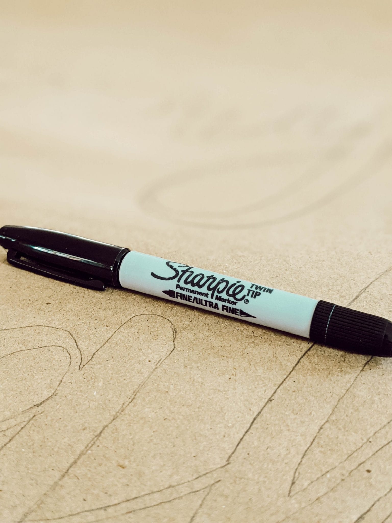 ultrafine sharpie on craft paper