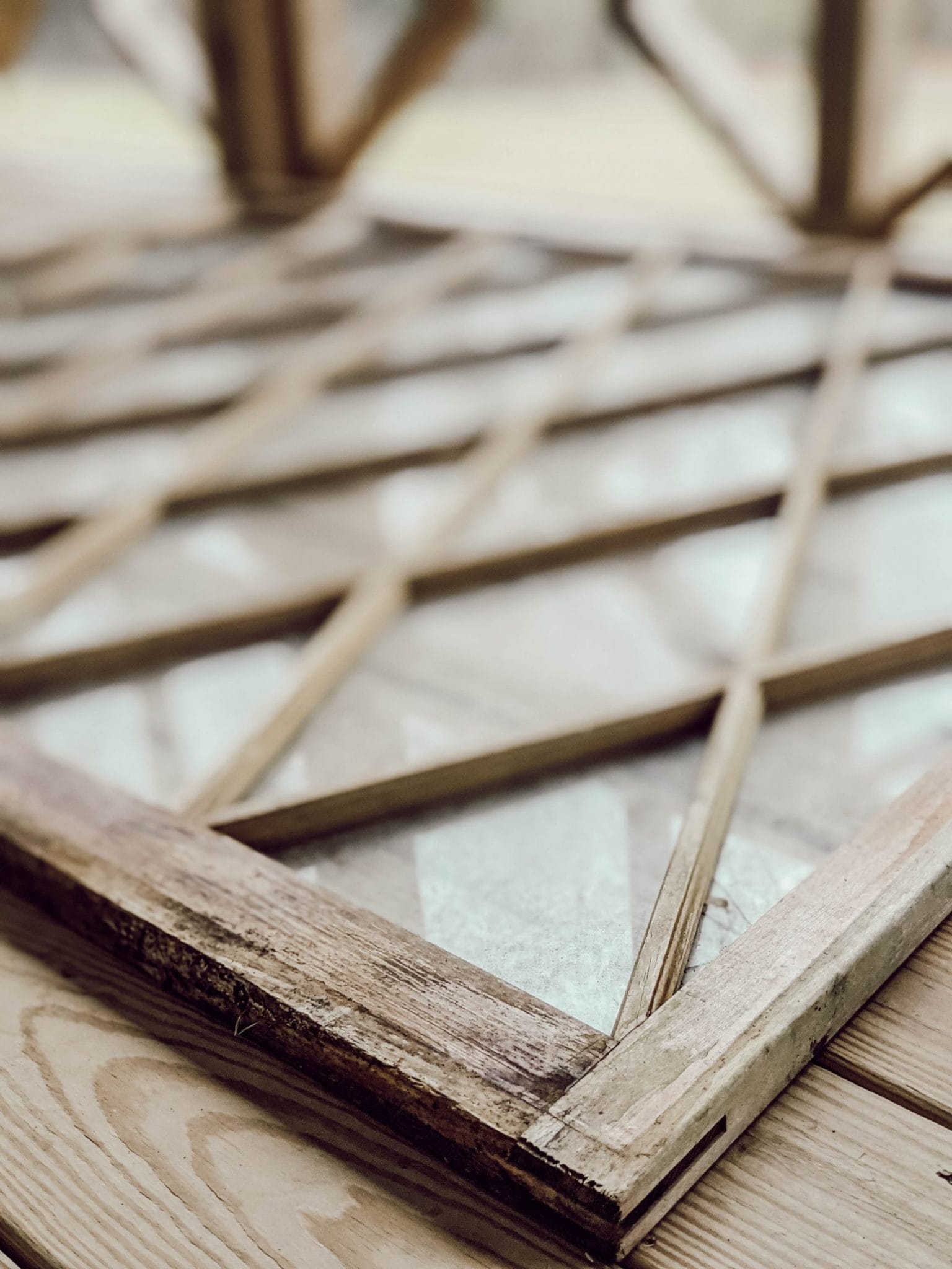 large vintage wood window