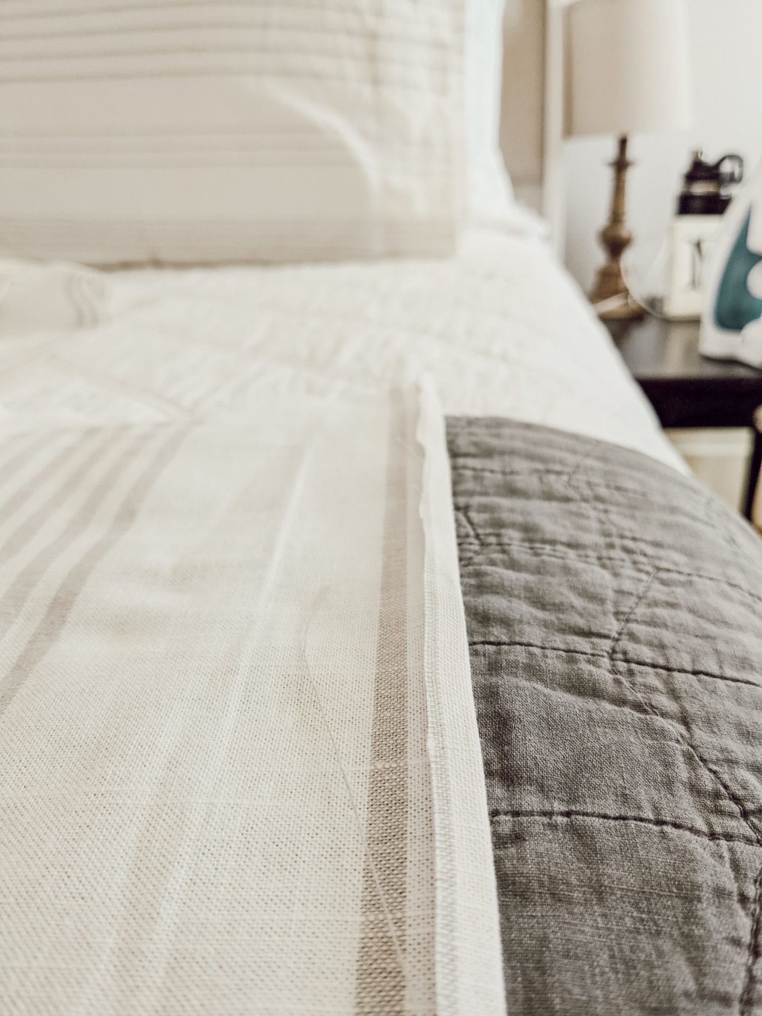 ironed edge of fabric