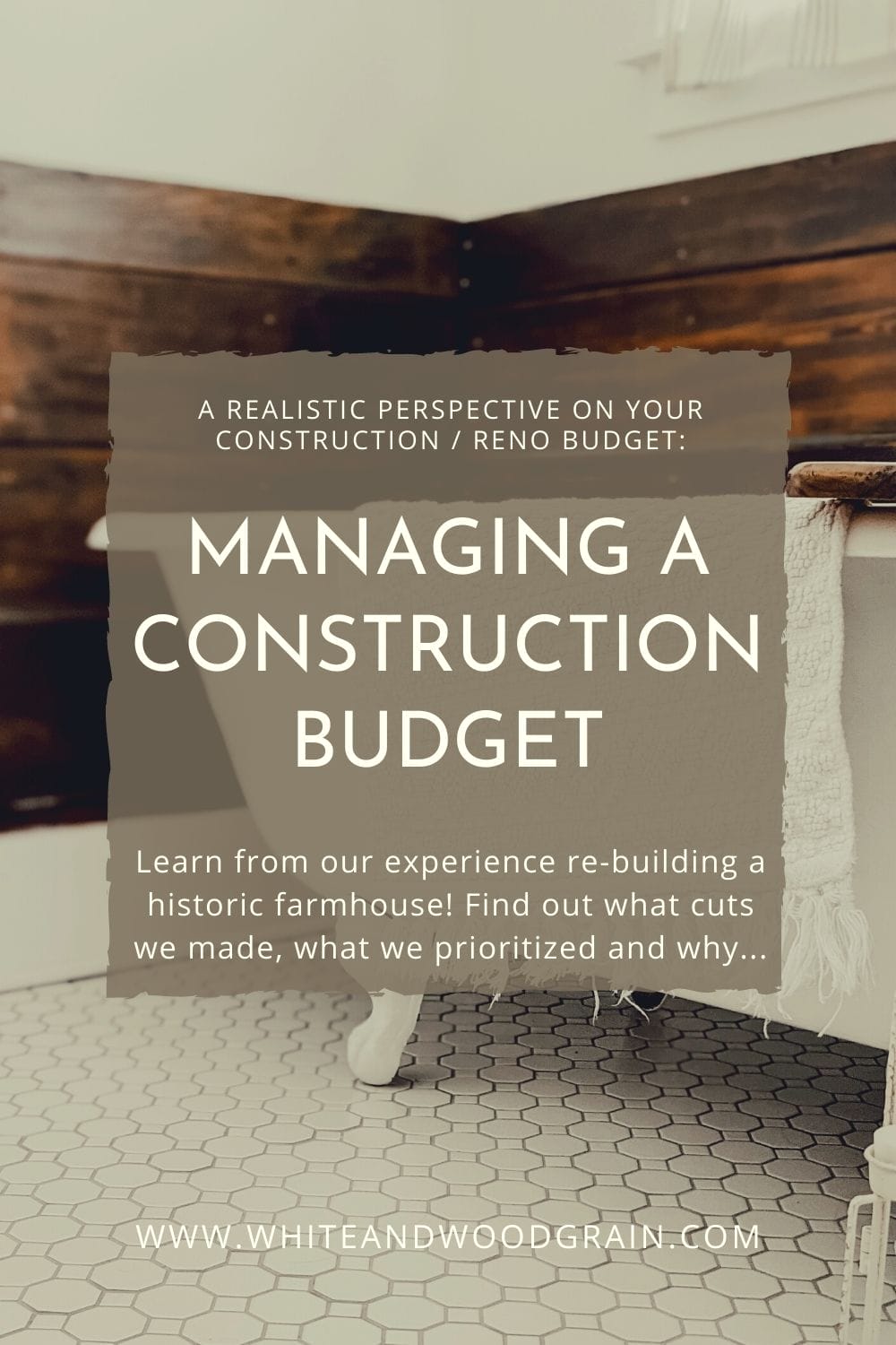 tips and advice to help manage a construction budget
