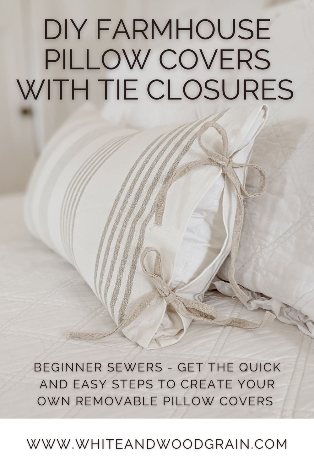 DIY farmhouse pillow covers