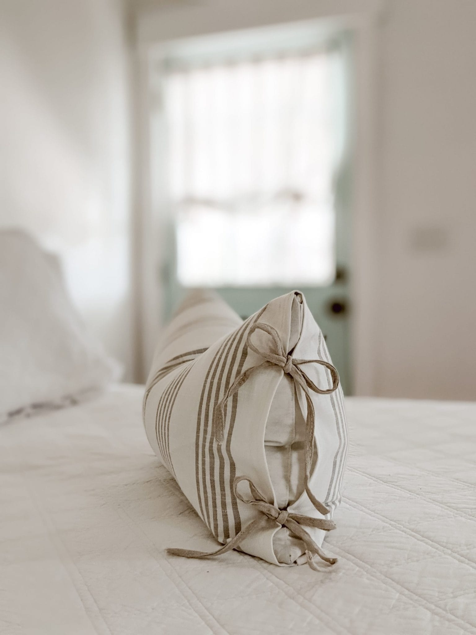 french farmhouse pillow covers with tie closures