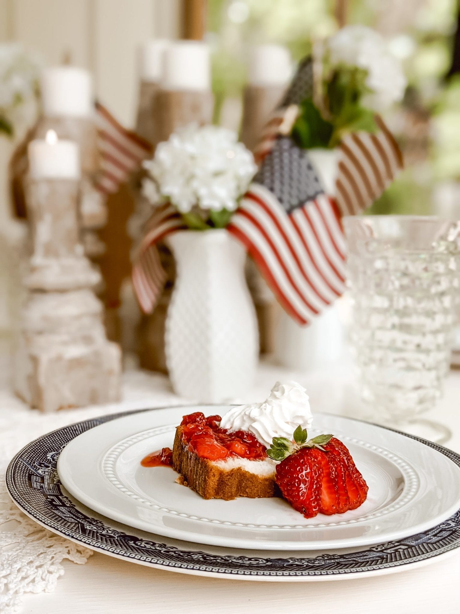 strawberry shortcake as a patriotic summer desert