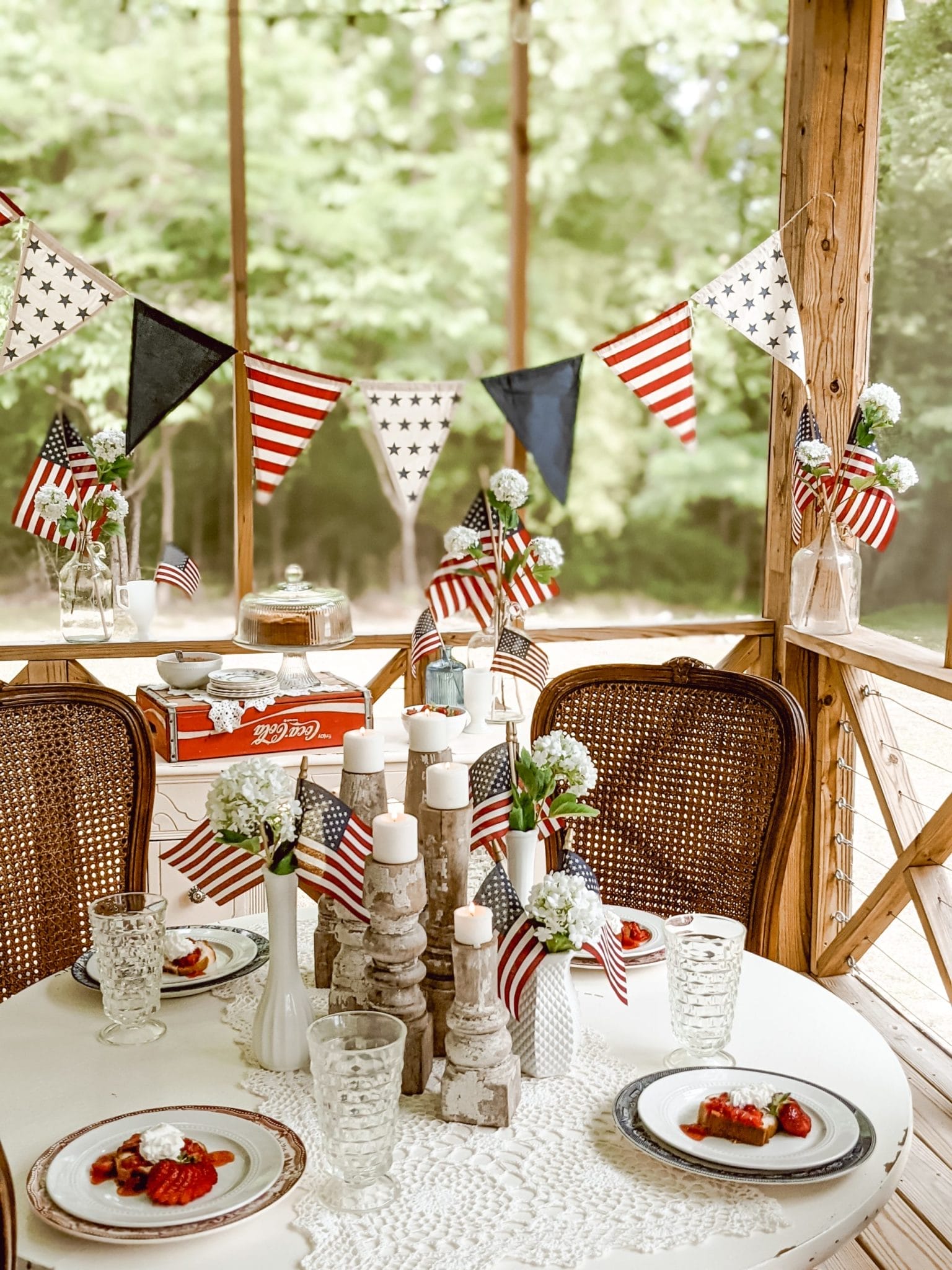 Memorial Day and 4th of July summer tablescape