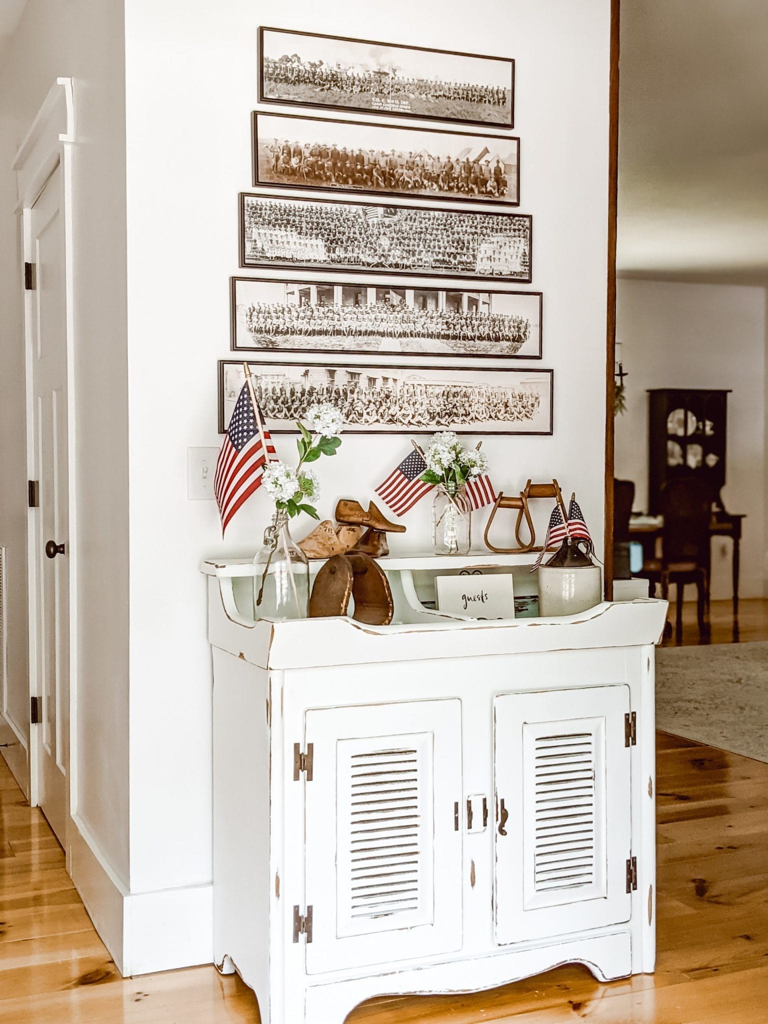 farmhouse style vintage yardlong gallery wall