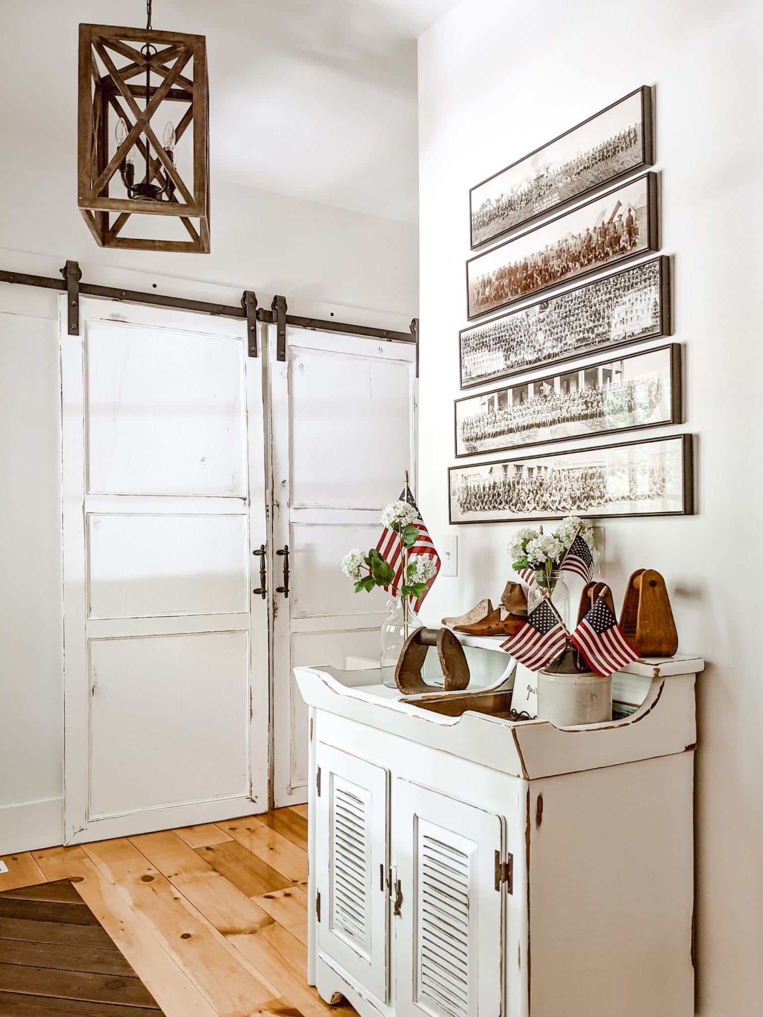 vintage yardlong gallery wall