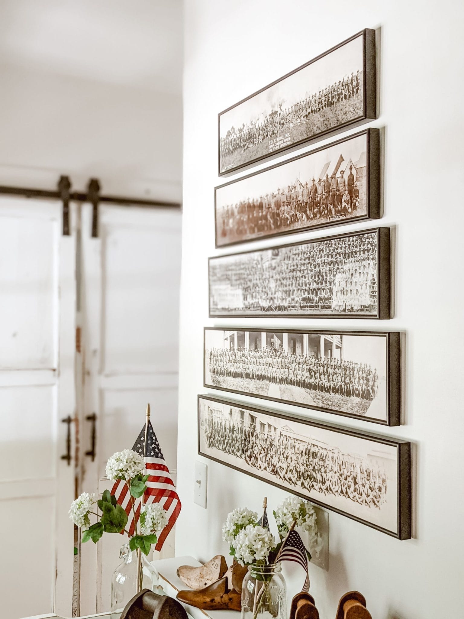 vintage yardlong gallery wall