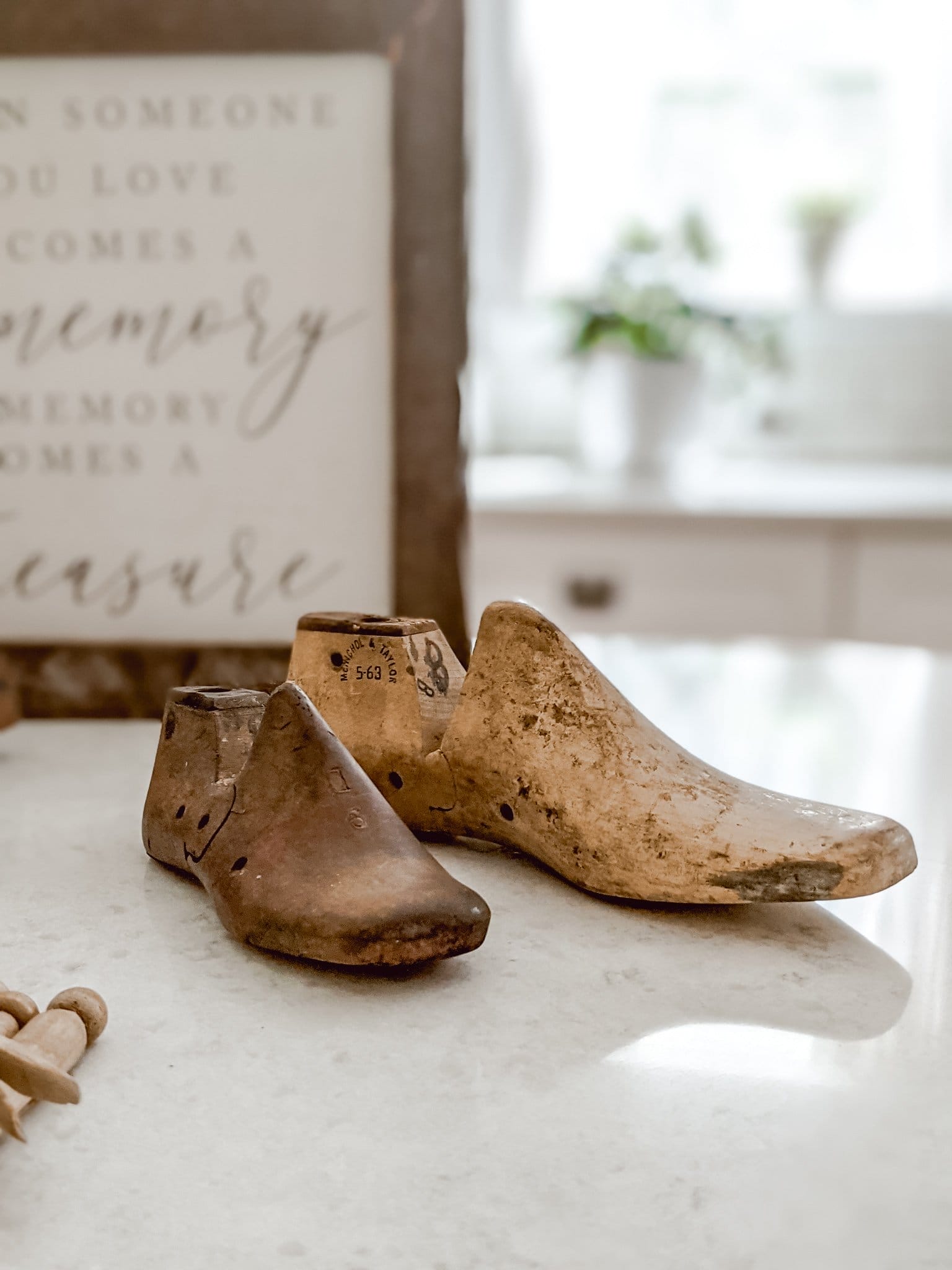 antique wooden shoe forms