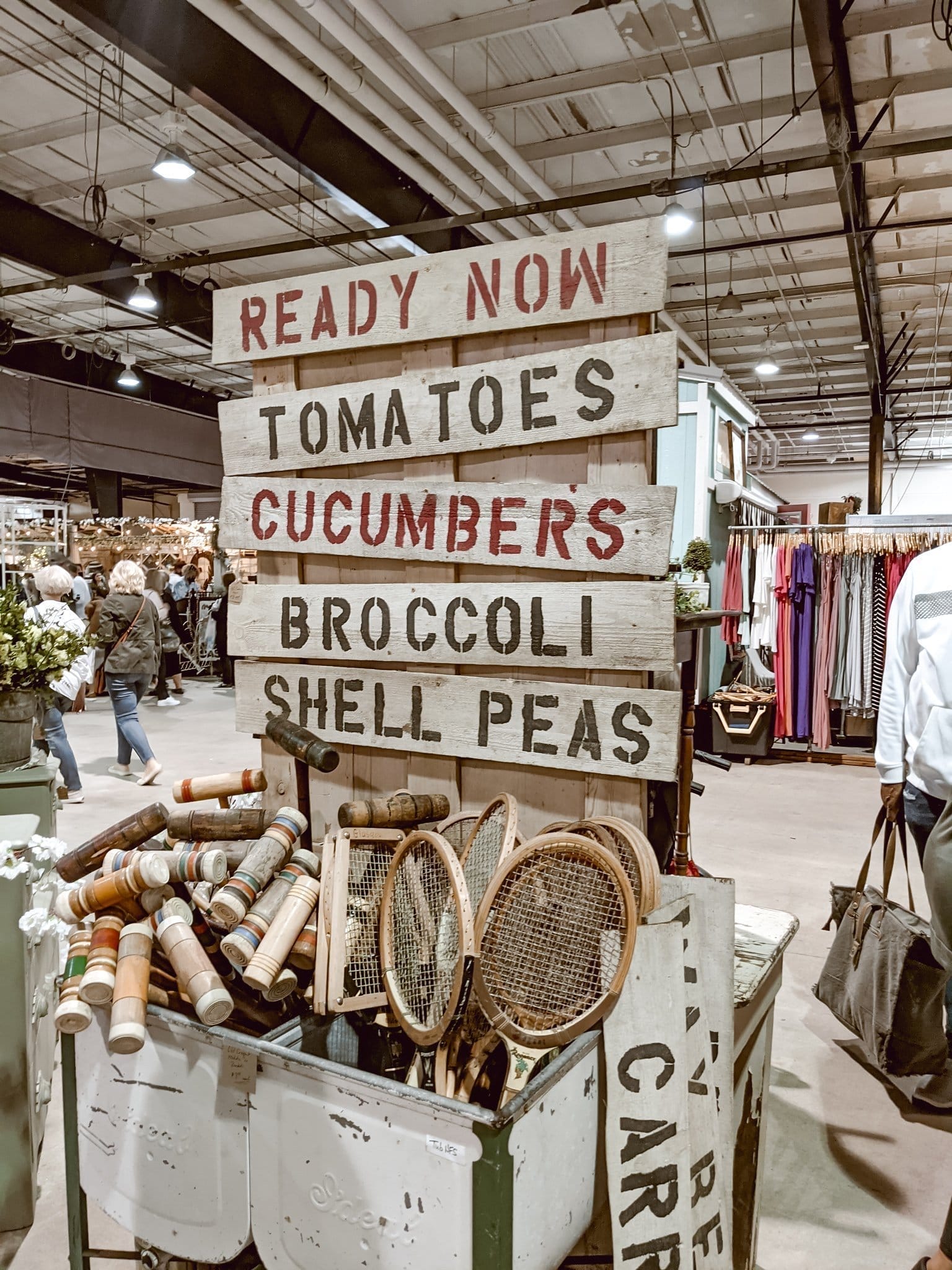 roadside stand signs at vintage market days of the NC triangle