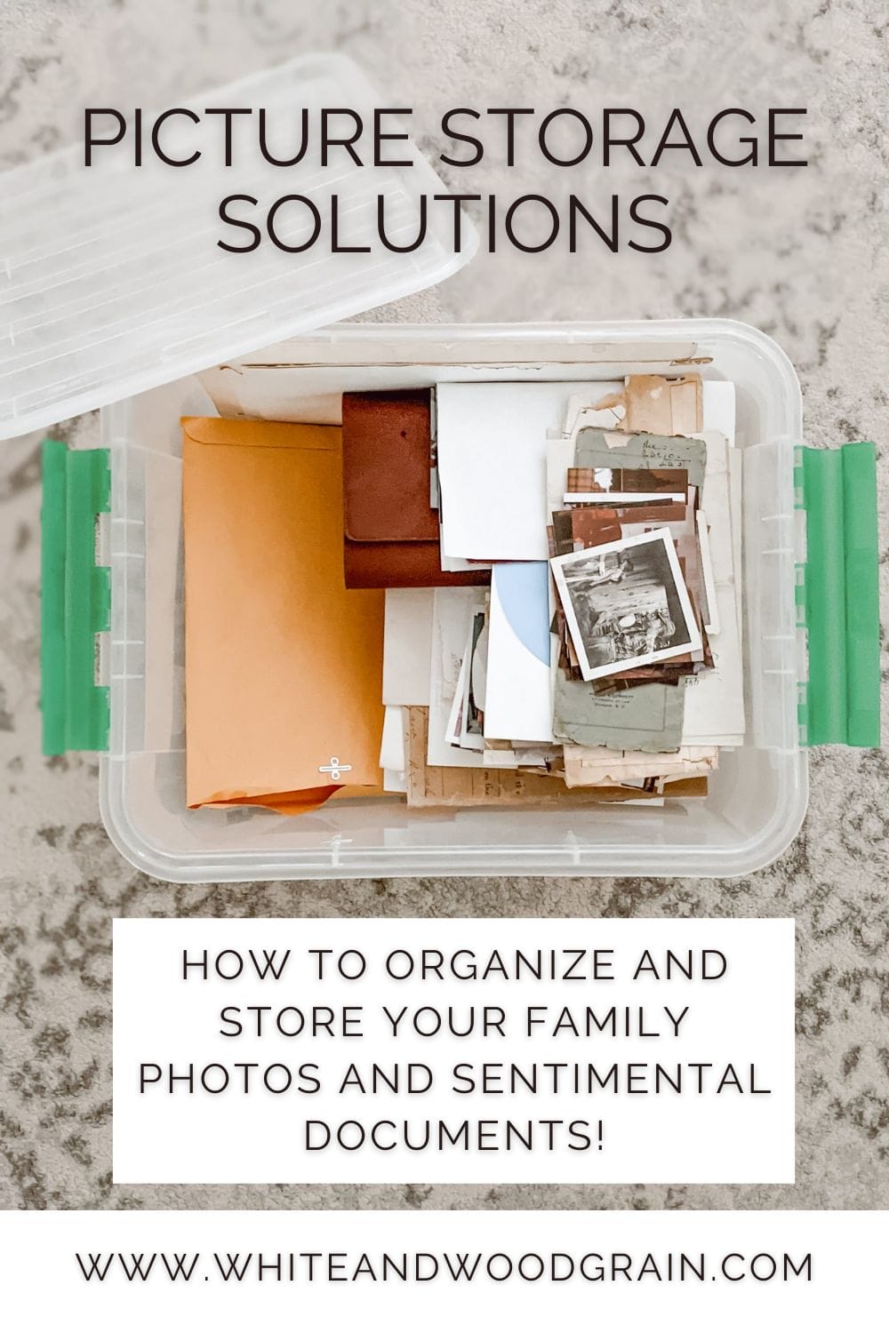 How to store and organize family photos and sentimental documents