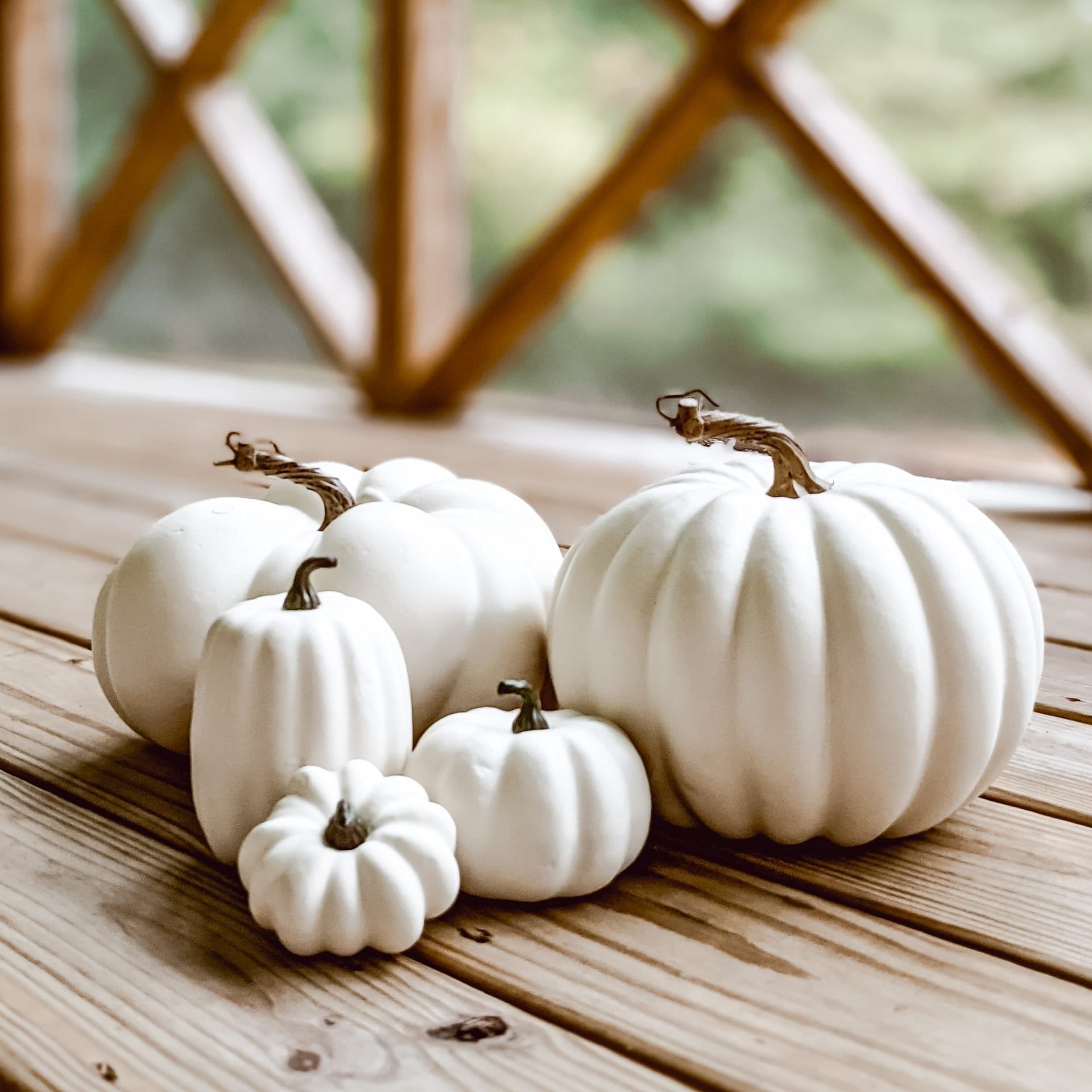 diy spray painted faux pumpkins