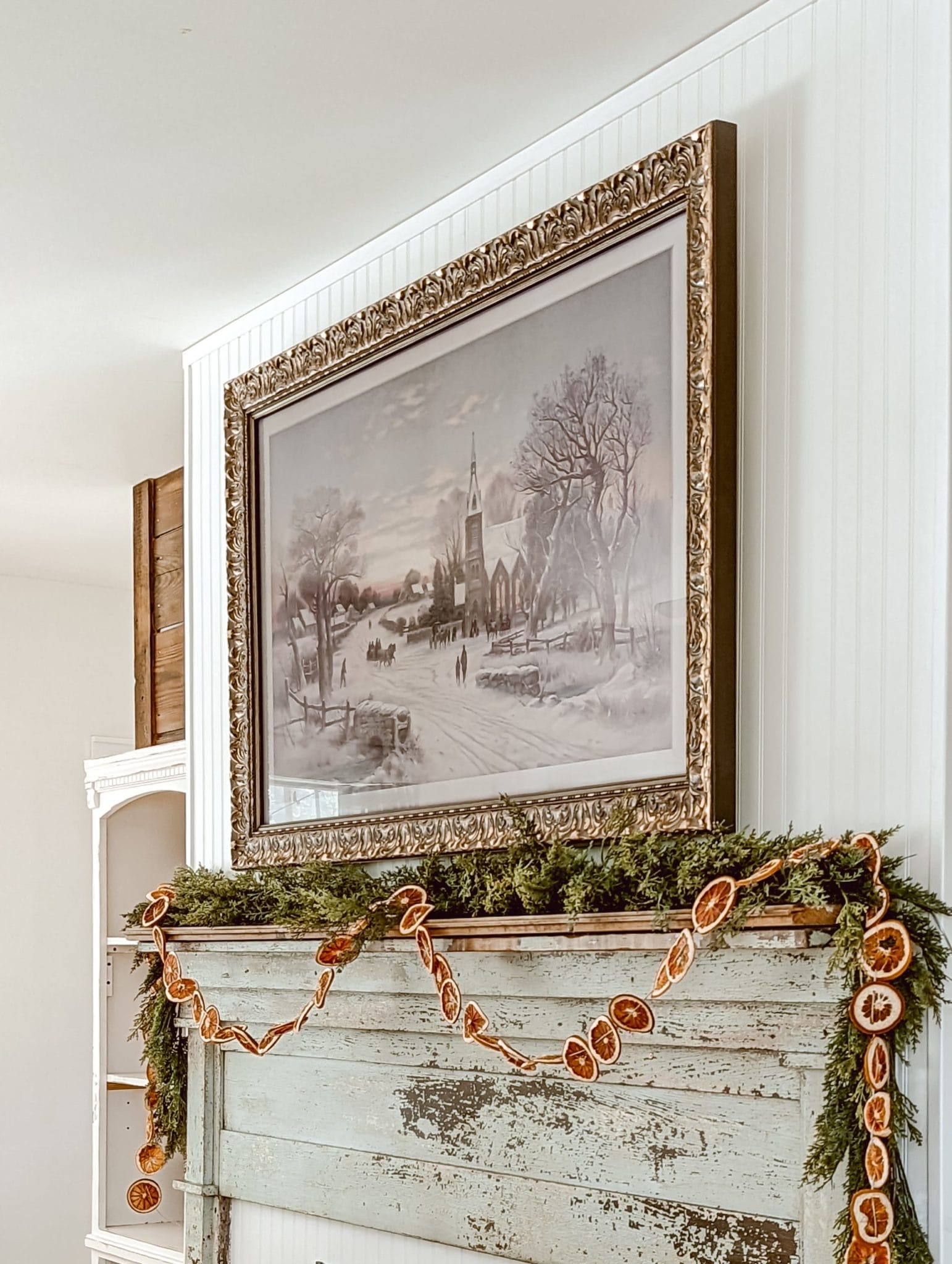 Samsung Frame TV and Deco TV Frame in Tuscan Antique Gold