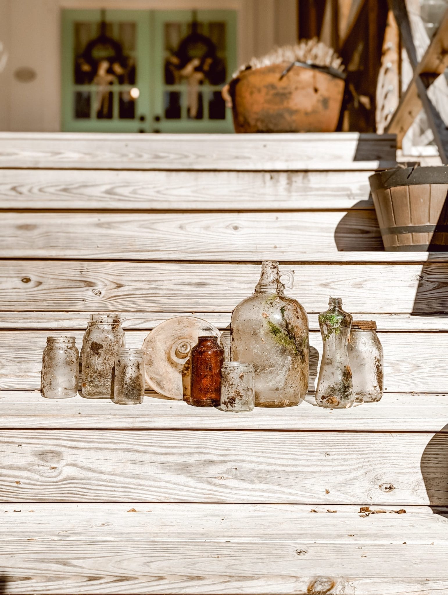 vintage and antique glass from old farm trash dump