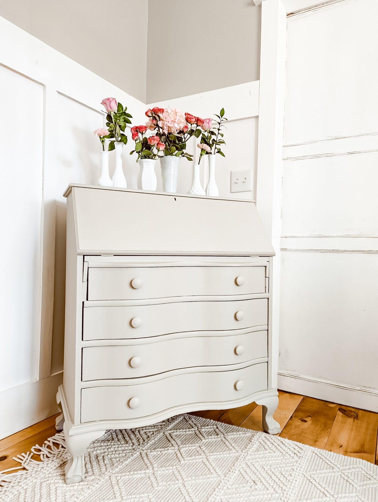 refinishing and old secretary desk with fusion mineral paint