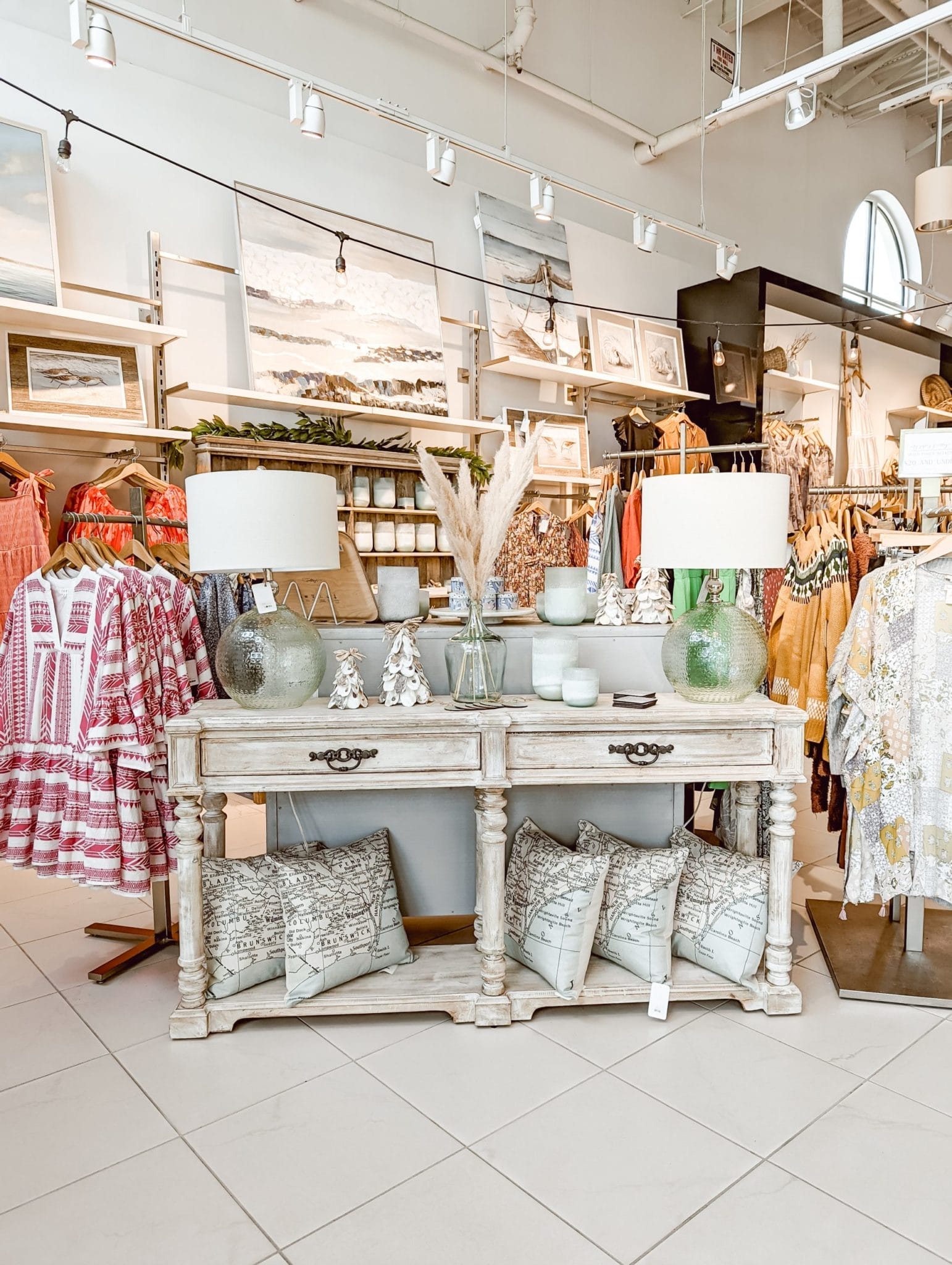 Home decor finds at My Sister's Cottage in Wilmington NC