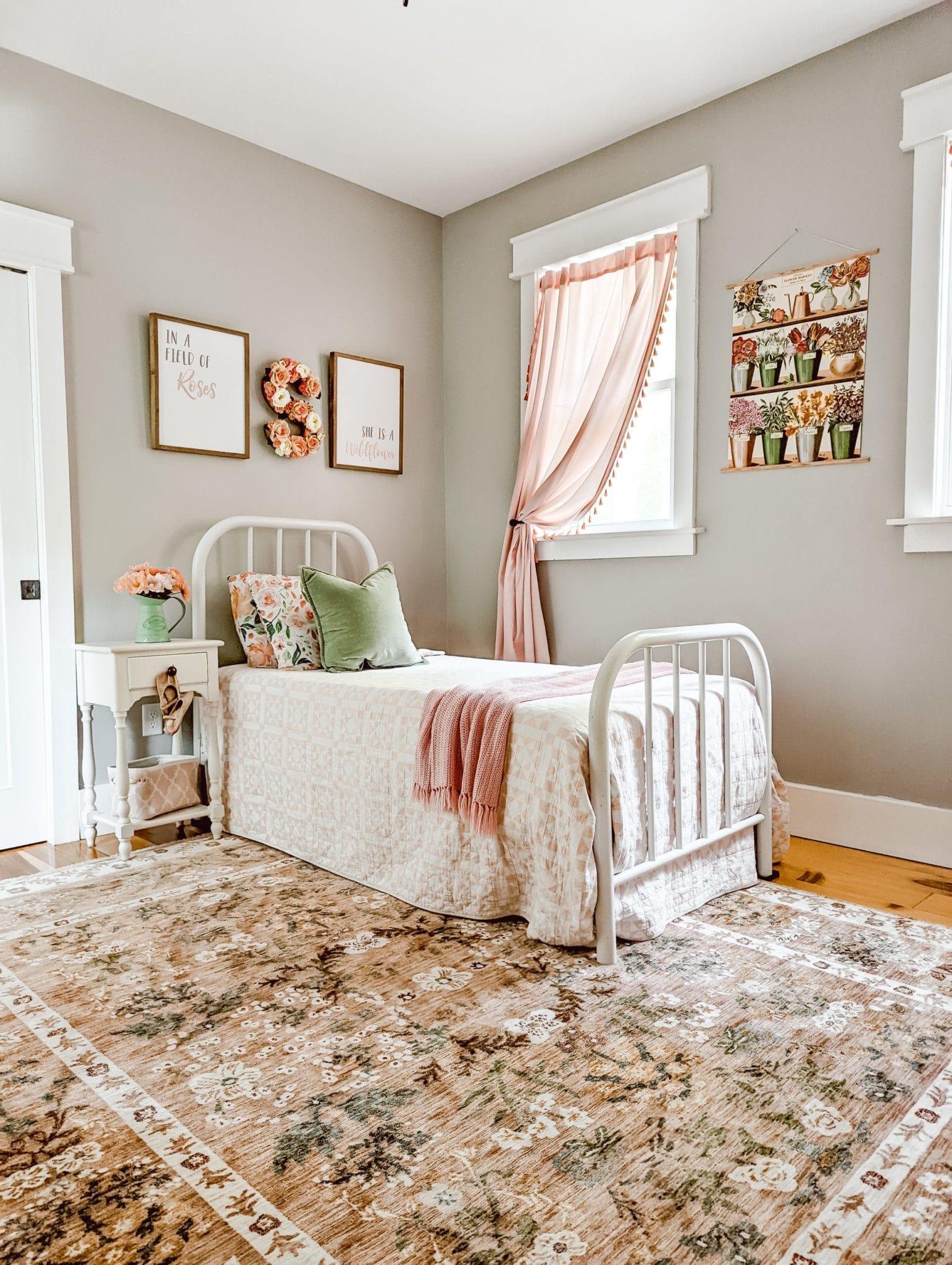 Pink Kismet Arabesque Camel Power-Loomed Rug from Rifle Paper Co