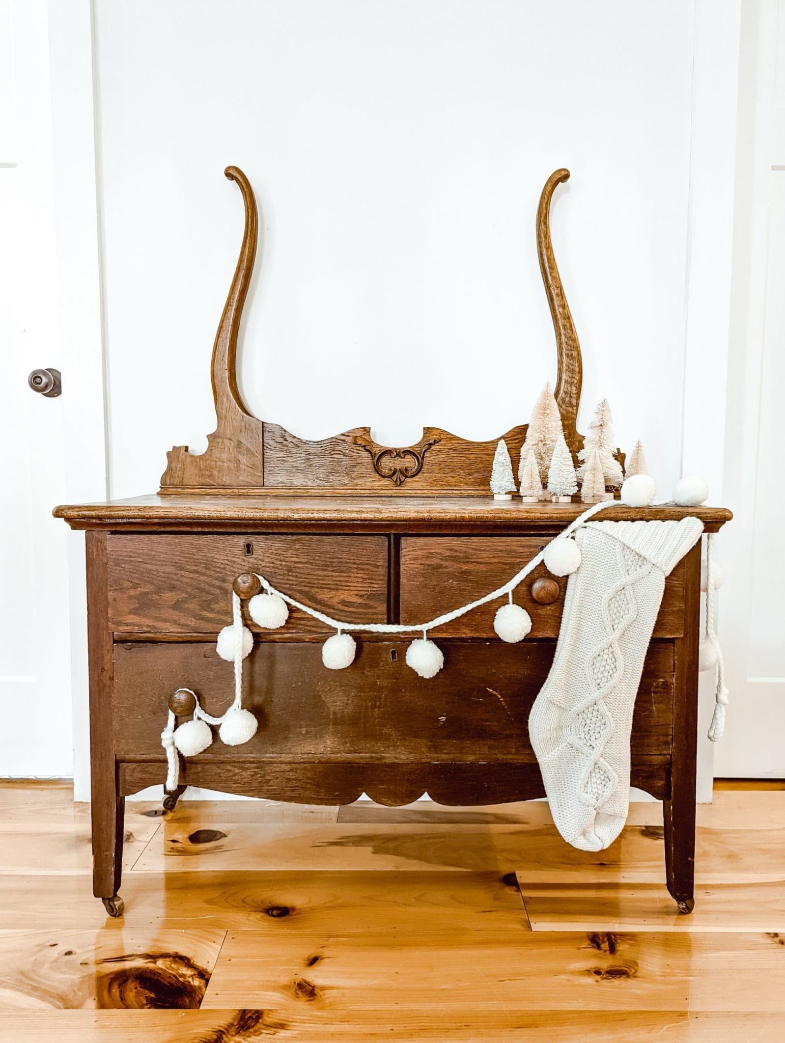 How to Hang Christmas Stockings Without a Fireplace Mantel White and