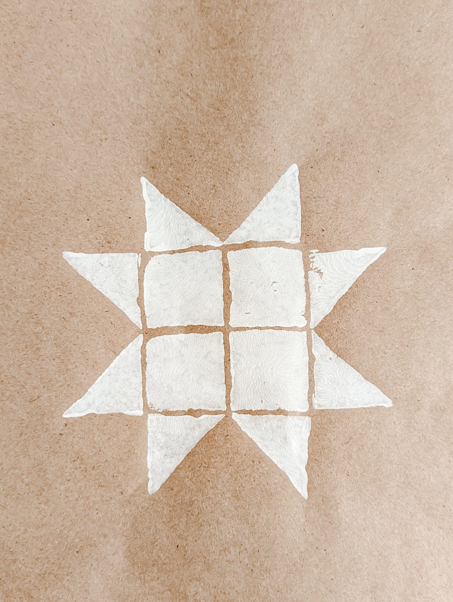 DIY wrapping paper that looks like vintage variable star quilt designs