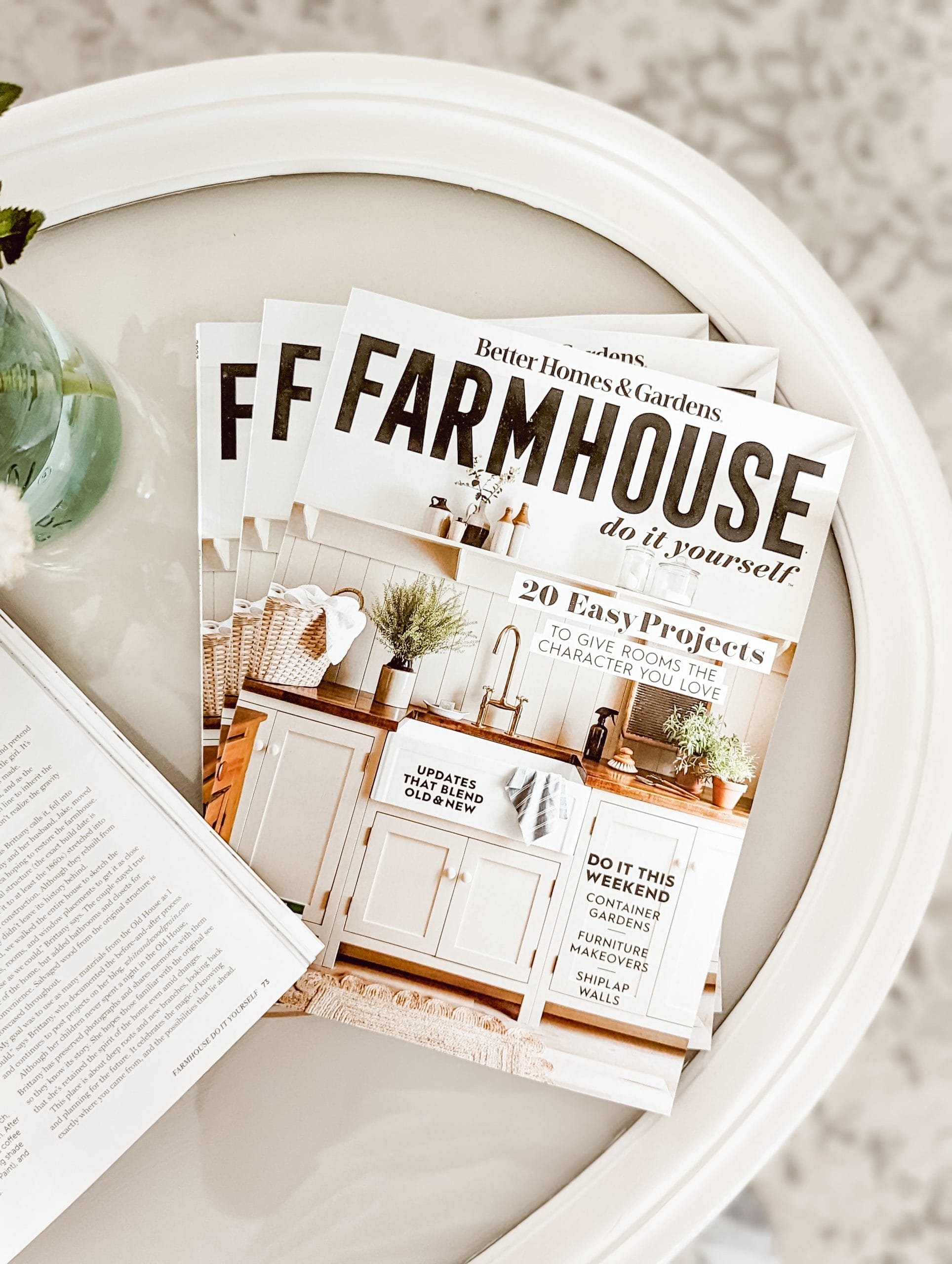 Home and DIY Blogger Brittany Hutchison's 1800's NC farmhouse featured in BHG's Farmhouse Do It Yourself Magazine