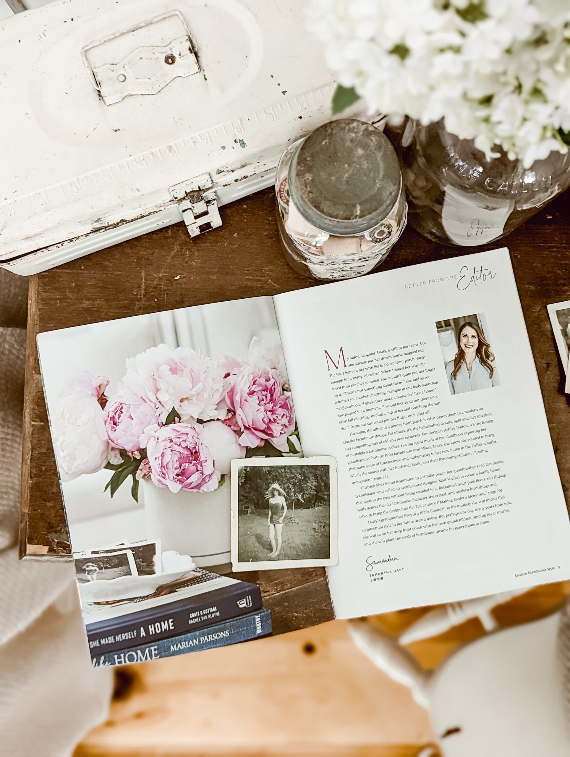 Modern Farmhouse Style Magazine letter from the editor, Samantha Hart