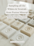 Sampling all the Whites & Neutrals from Fusion Mineral - Side by side comparison of 18 white & neutral Fusion Mineral Paint Colors!