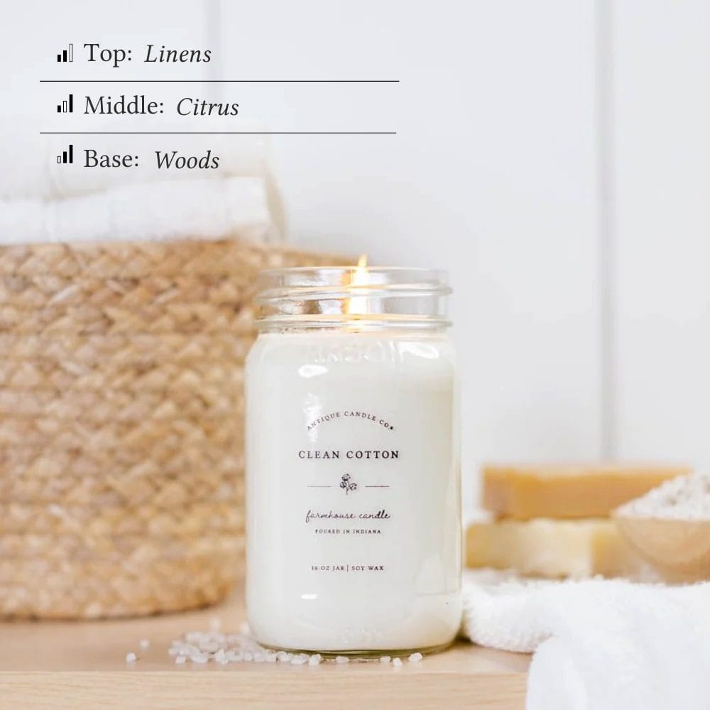 clean cotton candle from Antique Candle Co