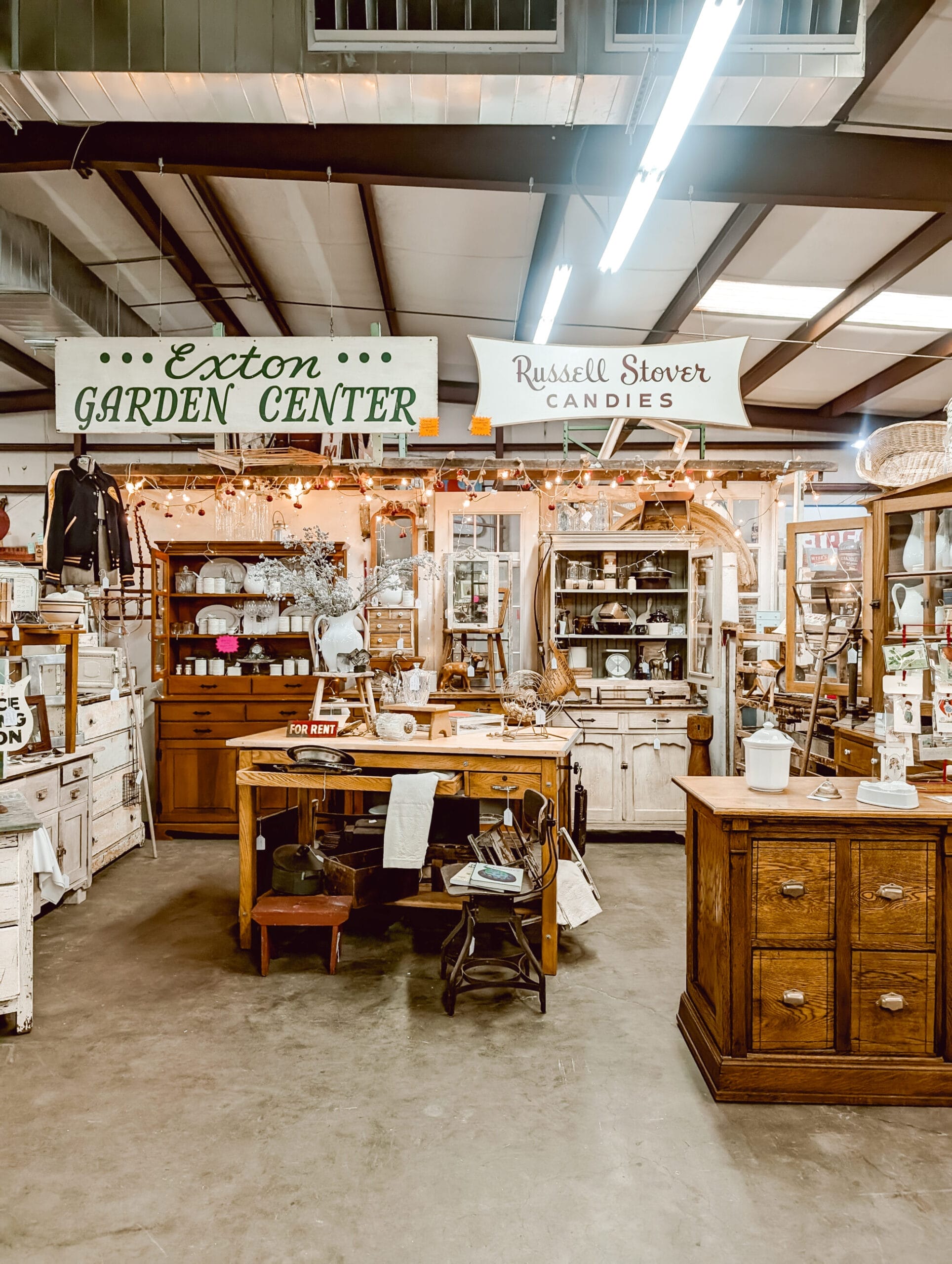 The North Porch antique booth at the Vintage Market of Greenville, SC