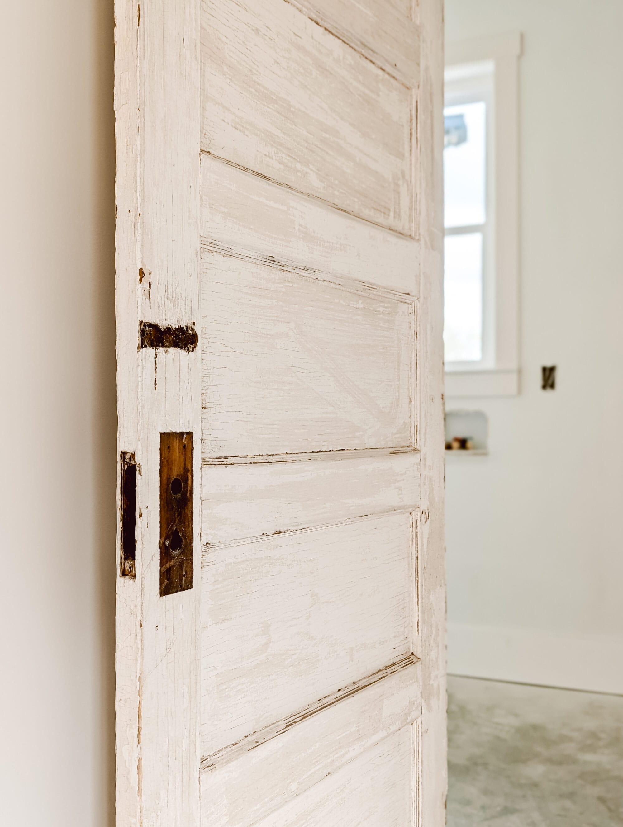 reclaimed antique chippy white 5 panel door