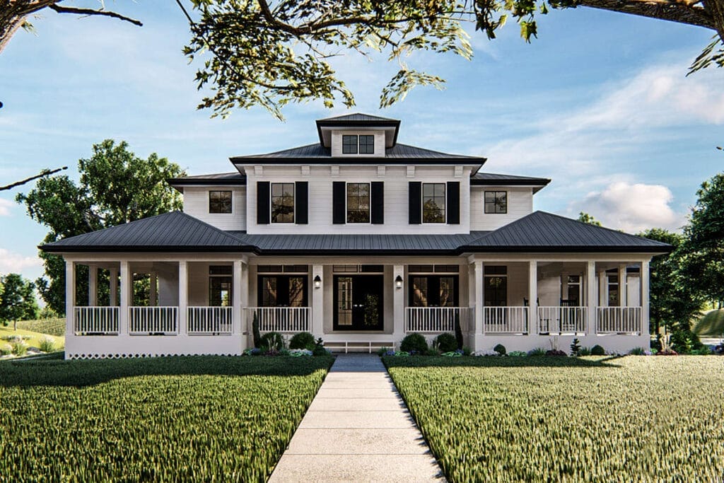 grand 2 story southern house plan with big front porch and new old house potential