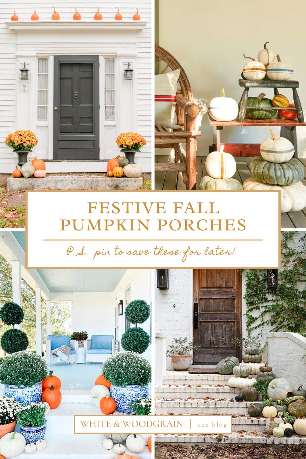 10 Festive Fall Pumpkin Porches (P.S. I’m having fall decor FOMO!)